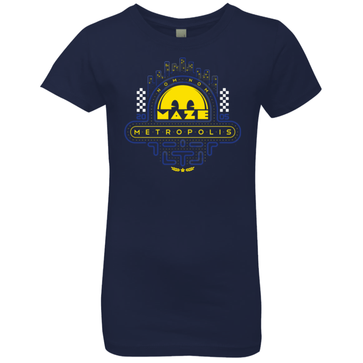 T-Shirts Midnight Navy / YXS Maze Metropolis Girls Premium T-Shirt