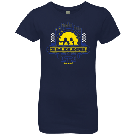 T-Shirts Midnight Navy / YXS Maze Metropolis Girls Premium T-Shirt