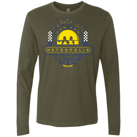 T-Shirts Military Green / Small Maze Metropolis Men's Premium Long Sleeve