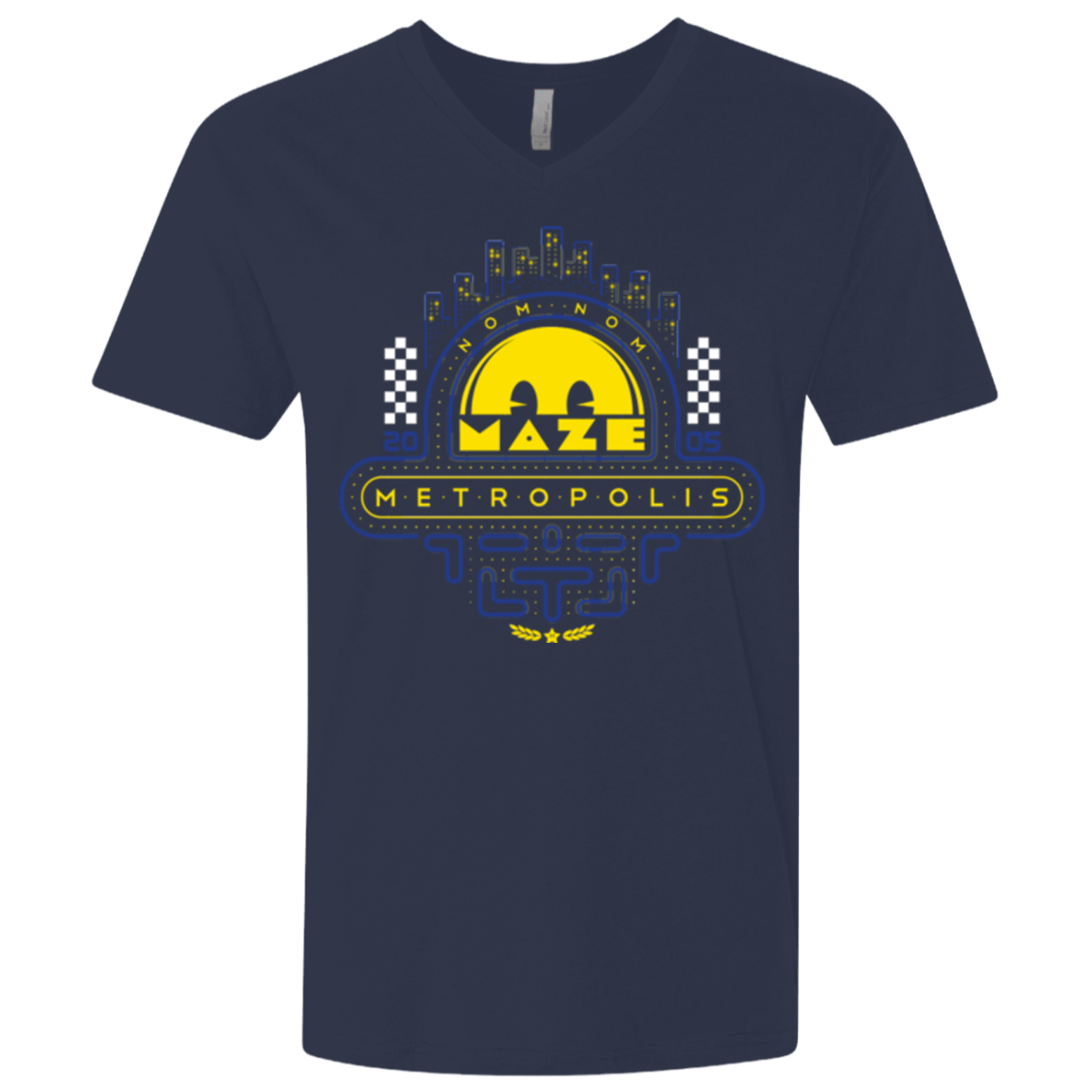 T-Shirts Midnight Navy / X-Small Maze Metropolis Men's Premium V-Neck
