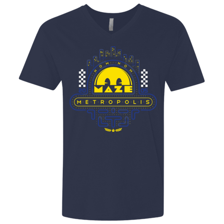 T-Shirts Midnight Navy / X-Small Maze Metropolis Men's Premium V-Neck