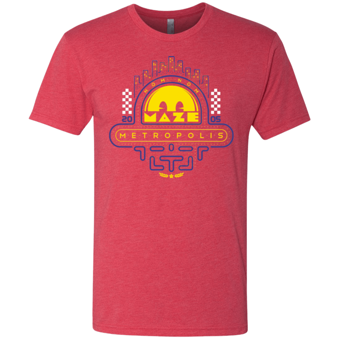 T-Shirts Vintage Red / Small Maze Metropolis Men's Triblend T-Shirt
