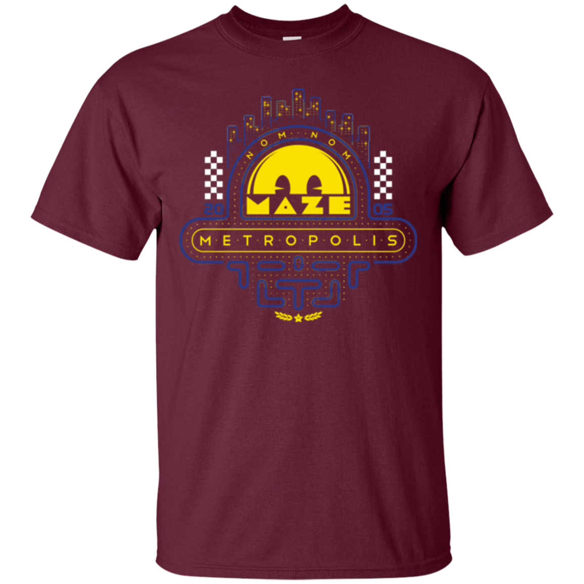 T-Shirts Maroon / Small Maze Metropolis T-Shirt