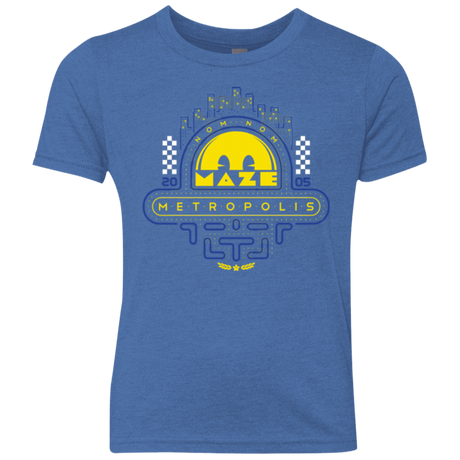 T-Shirts Vintage Royal / YXS Maze Metropolis Youth Triblend T-Shirt