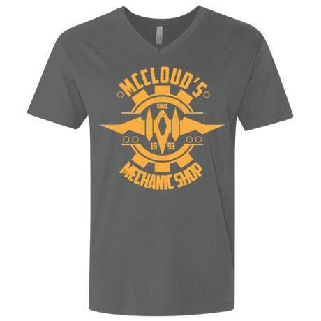 T-Shirts Heavy Metal / X-Small McCloud Mechanic Shop Men's Premium V-Neck