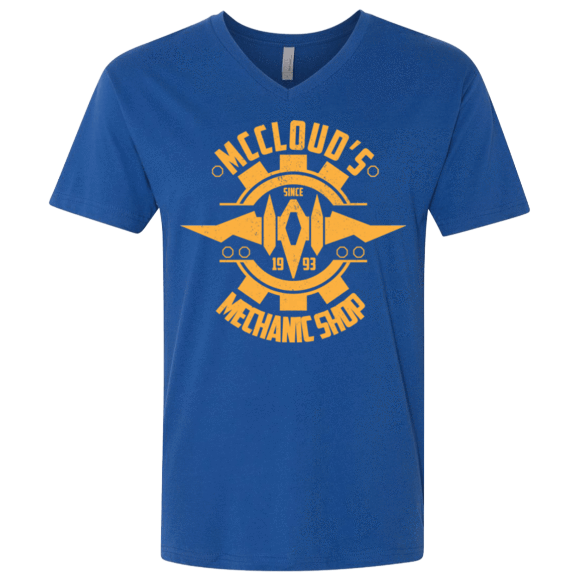 T-Shirts Royal / X-Small McCloud Mechanic Shop Men's Premium V-Neck