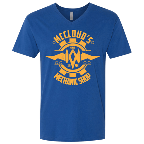 T-Shirts Royal / X-Small McCloud Mechanic Shop Men's Premium V-Neck