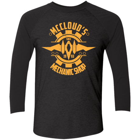 T-Shirts Vintage Black/Vintage Black / X-Small McCloud Mechanic Shop Men's Triblend 3/4 Sleeve