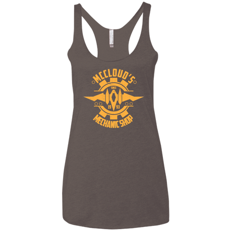T-Shirts Macchiato / X-Small McCloud Mechanic Shop Women's Triblend Racerback Tank