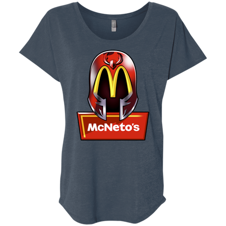 T-Shirts Indigo / X-Small McNeto's Triblend Dolman Sleeve
