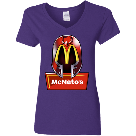 T-Shirts Purple / S McNeto's Women's V-Neck T-Shirt