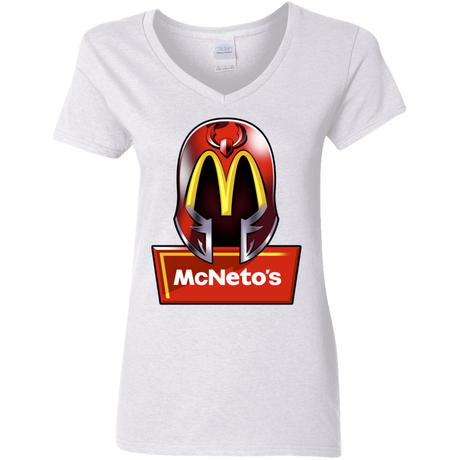 T-Shirts White / S McNeto's Women's V-Neck T-Shirt