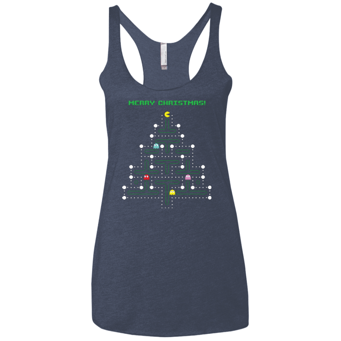 T-Shirts Vintage Navy / X-Small Mcpacman Women's Triblend Racerback Tank