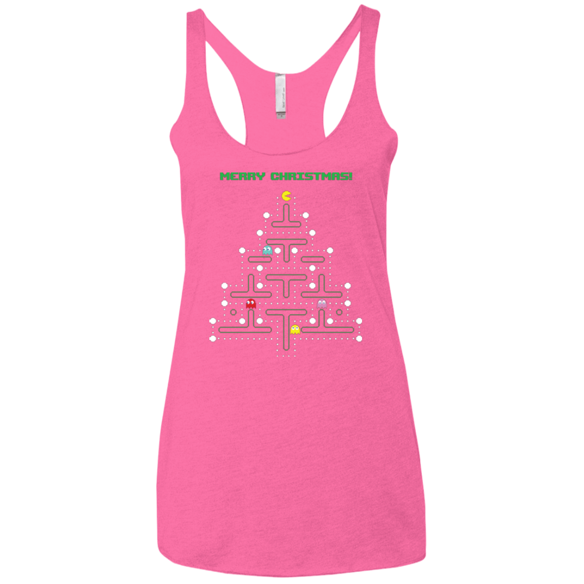 T-Shirts Vintage Pink / X-Small Mcpacman Women's Triblend Racerback Tank