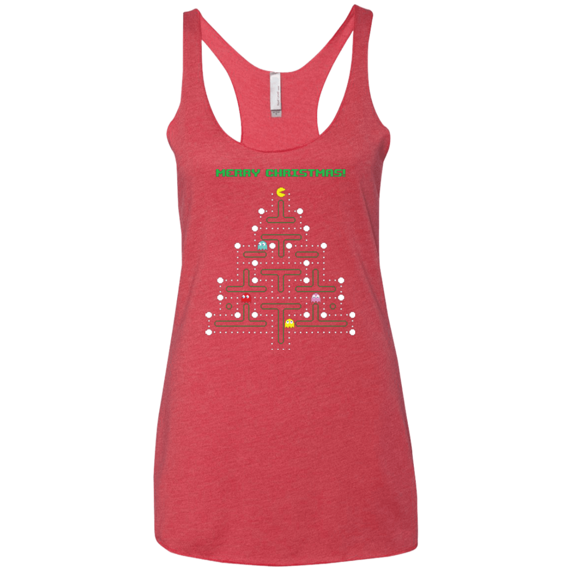 T-Shirts Vintage Red / X-Small Mcpacman Women's Triblend Racerback Tank