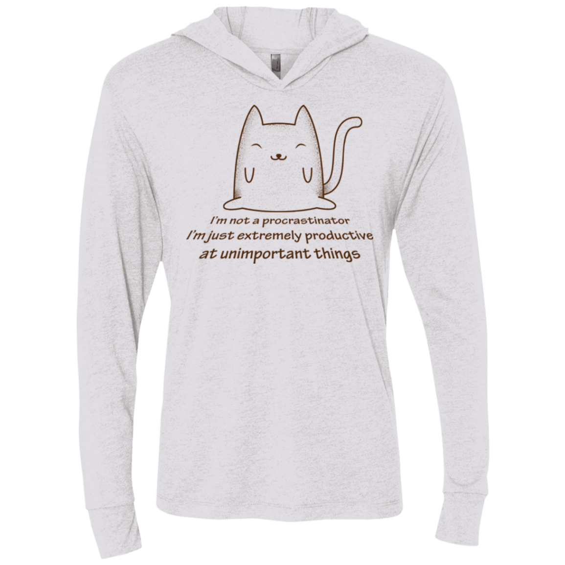 T-Shirts Heather White / X-Small ME cat Triblend Long Sleeve Hoodie Tee