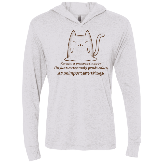 T-Shirts Heather White / X-Small ME cat Triblend Long Sleeve Hoodie Tee