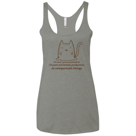 T-Shirts Venetian Grey / X-Small ME cat Women's Triblend Racerback Tank