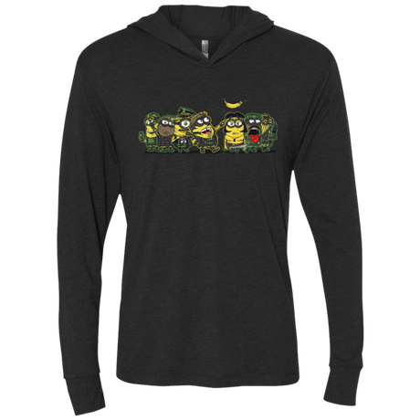 T-Shirts Vintage Black / X-Small Meat Grinder Platoon Triblend Long Sleeve Hoodie Tee