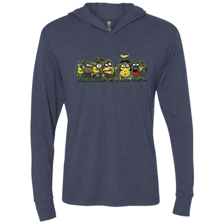 T-Shirts Vintage Navy / X-Small Meat Grinder Platoon Triblend Long Sleeve Hoodie Tee