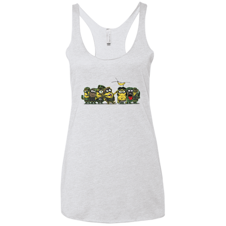T-Shirts Heather White / X-Small Meat Grinder Platoon Women's Triblend Racerback Tank