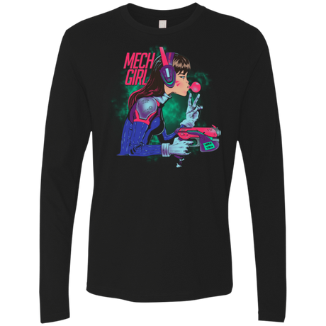 T-Shirts Black / Small Mech Girl Men's Premium Long Sleeve