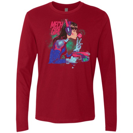 T-Shirts Cardinal / Small Mech Girl Men's Premium Long Sleeve