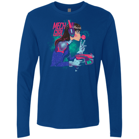 T-Shirts Royal / Small Mech Girl Men's Premium Long Sleeve