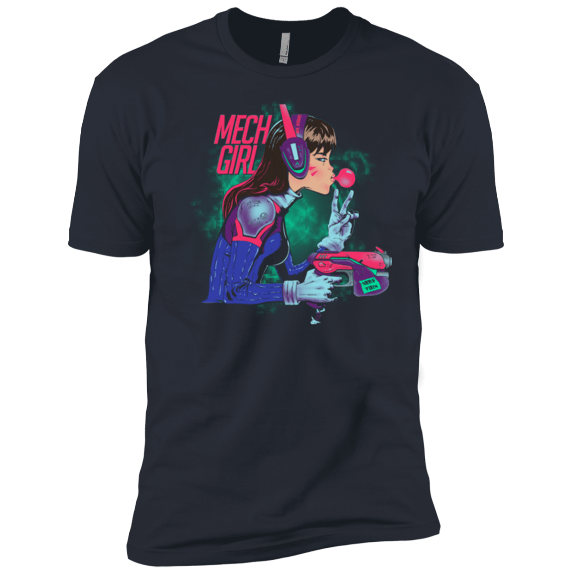 T-Shirts Indigo / X-Small Mech Girl Men's Premium T-Shirt