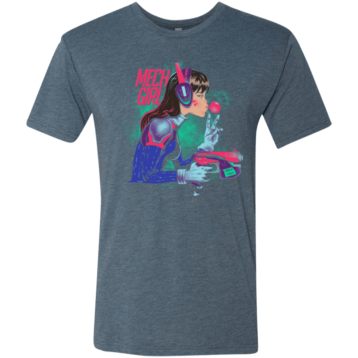 T-Shirts Indigo / Small Mech Girl Men's Triblend T-Shirt