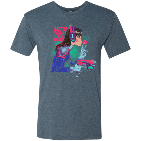 T-Shirts Indigo / Small Mech Girl Men's Triblend T-Shirt