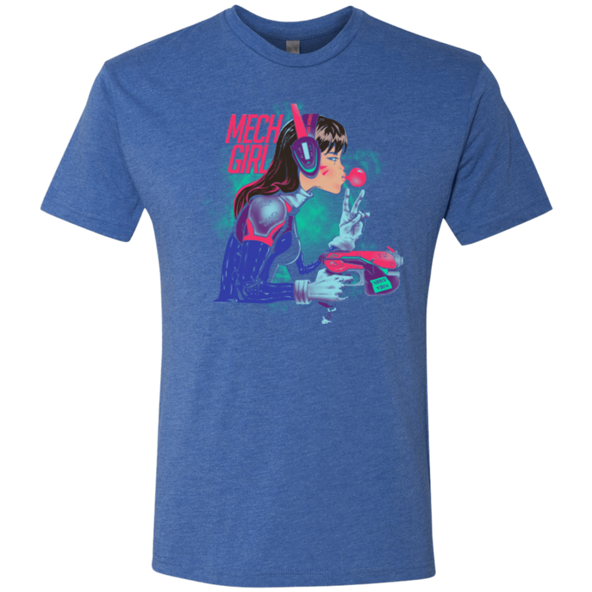 T-Shirts Vintage Royal / Small Mech Girl Men's Triblend T-Shirt