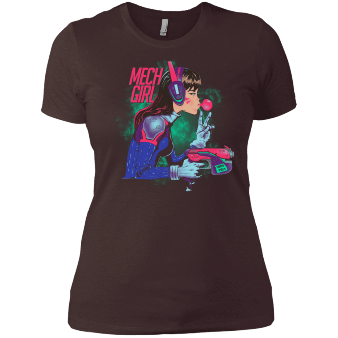 T-Shirts Dark Chocolate / X-Small Mech Girl Women's Premium T-Shirt