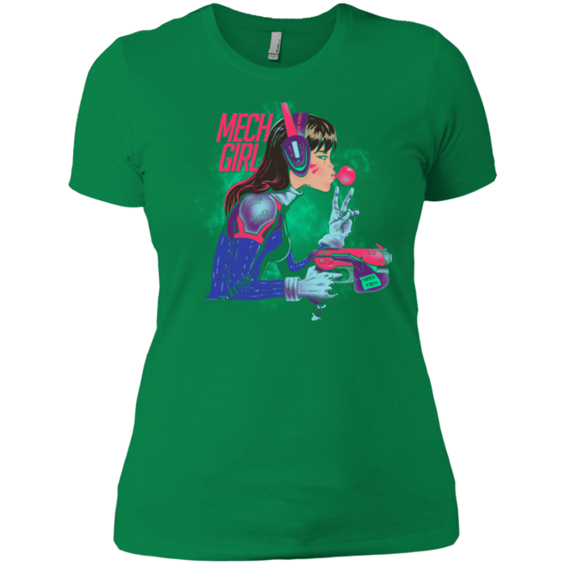 T-Shirts Kelly Green / X-Small Mech Girl Women's Premium T-Shirt