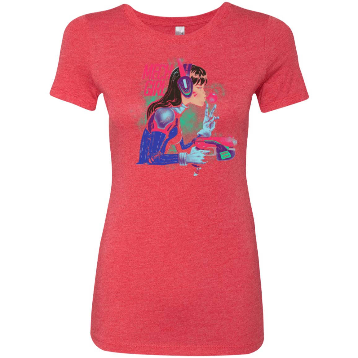 T-Shirts Vintage Red / Small Mech Girl Women's Triblend T-Shirt