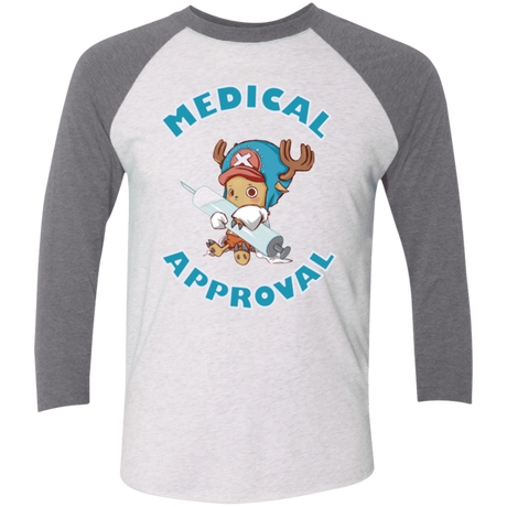 T-Shirts Heather White/Premium Heather / X-Small Medical approval Triblend 3/4 Sleeve