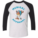 T-Shirts Heather White/Vintage Black / X-Small Medical approval Triblend 3/4 Sleeve