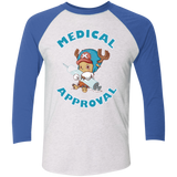 T-Shirts Heather White/Vintage Royal / X-Small Medical approval Triblend 3/4 Sleeve
