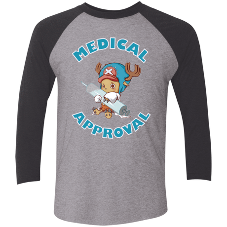 T-Shirts Premium Heather/ Vintage Black / X-Small Medical approval Triblend 3/4 Sleeve