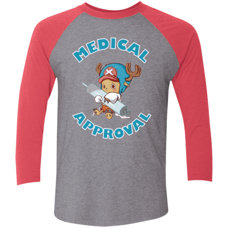 T-Shirts Premium Heather/ Vintage Red / X-Small Medical approval Triblend 3/4 Sleeve