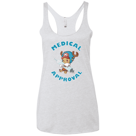 T-Shirts Heather White / X-Small Medical approval Women's Triblend Racerback Tank