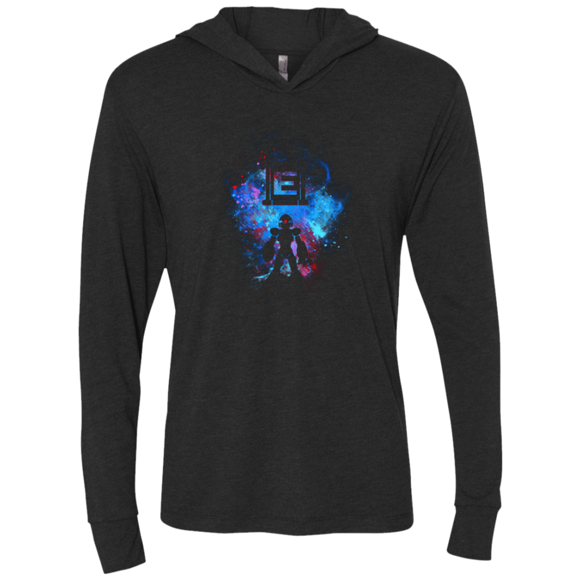 T-Shirts Vintage Black / X-Small MEGA ART Triblend Long Sleeve Hoodie Tee