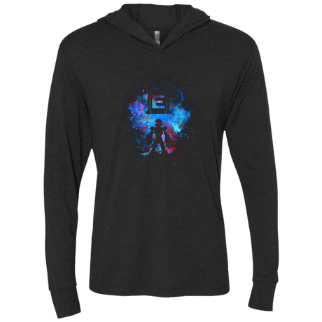 T-Shirts Vintage Black / X-Small MEGA ART Triblend Long Sleeve Hoodie Tee