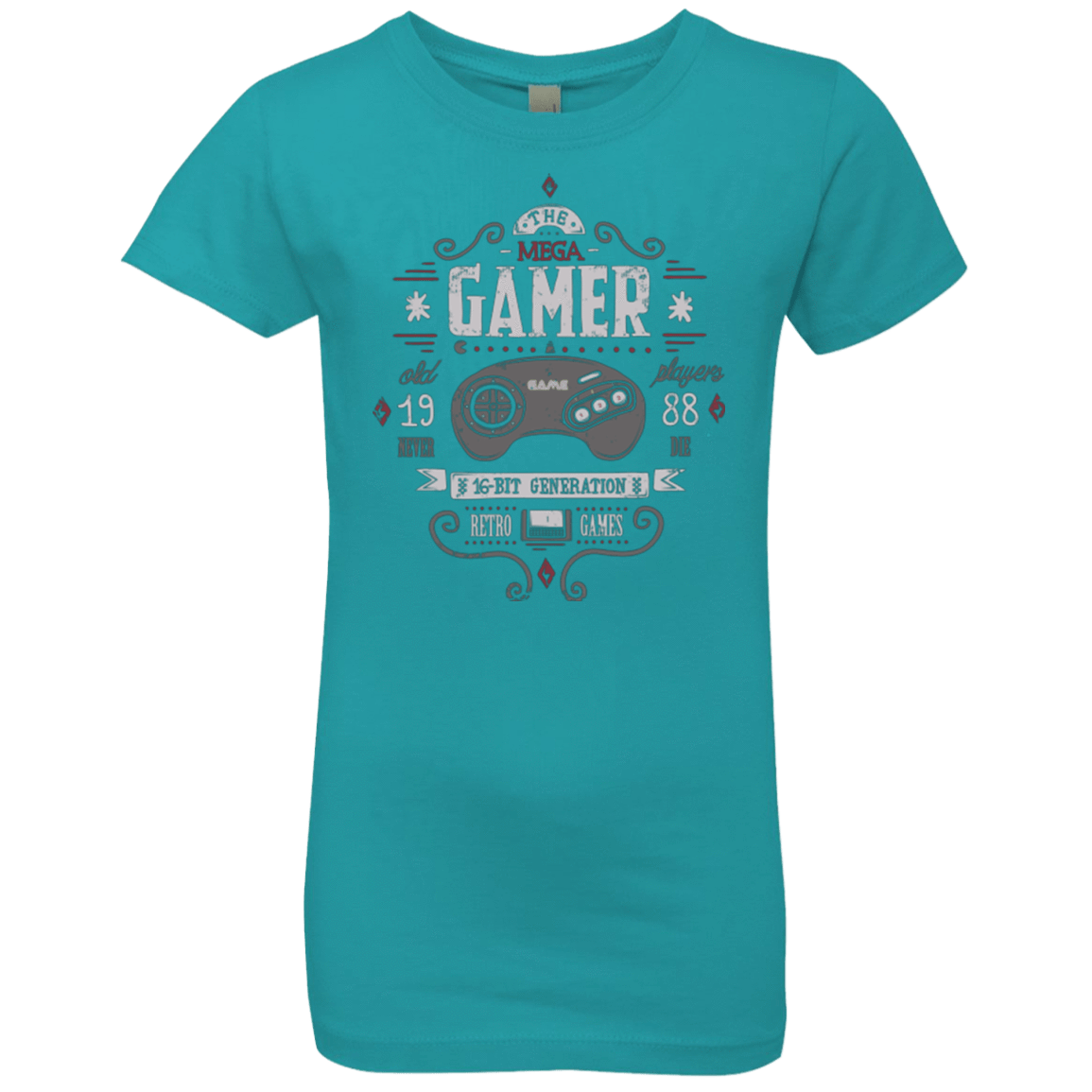 T-Shirts Tahiti Blue / YXS Mega Gamer Girls Premium T-Shirt