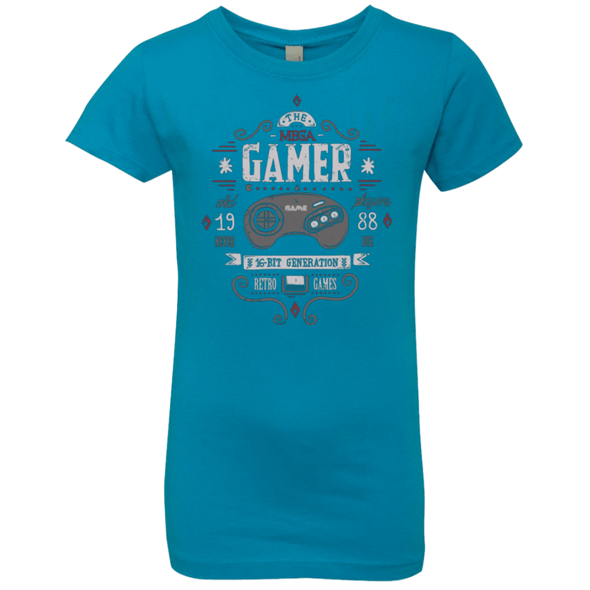 T-Shirts Turquoise / YXS Mega Gamer Girls Premium T-Shirt