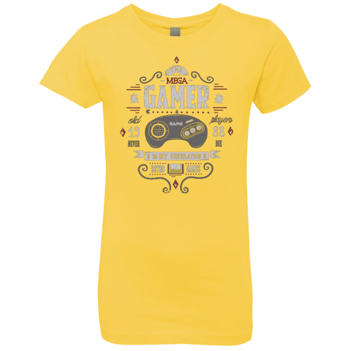 T-Shirts Vibrant Yellow / YXS Mega Gamer Girls Premium T-Shirt
