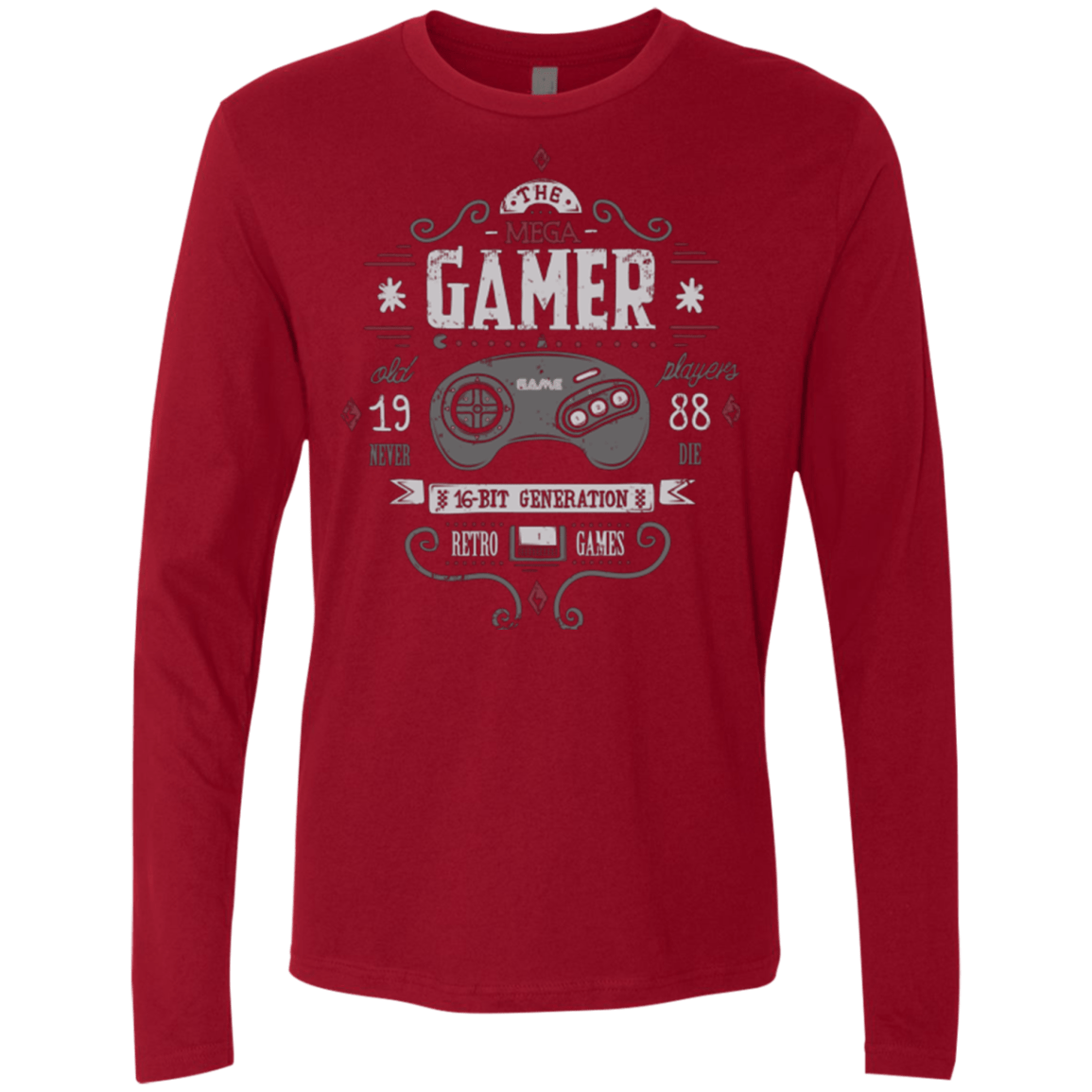 T-Shirts Cardinal / Small Mega Gamer Men's Premium Long Sleeve