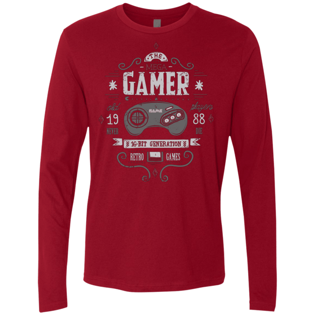 T-Shirts Cardinal / Small Mega Gamer Men's Premium Long Sleeve