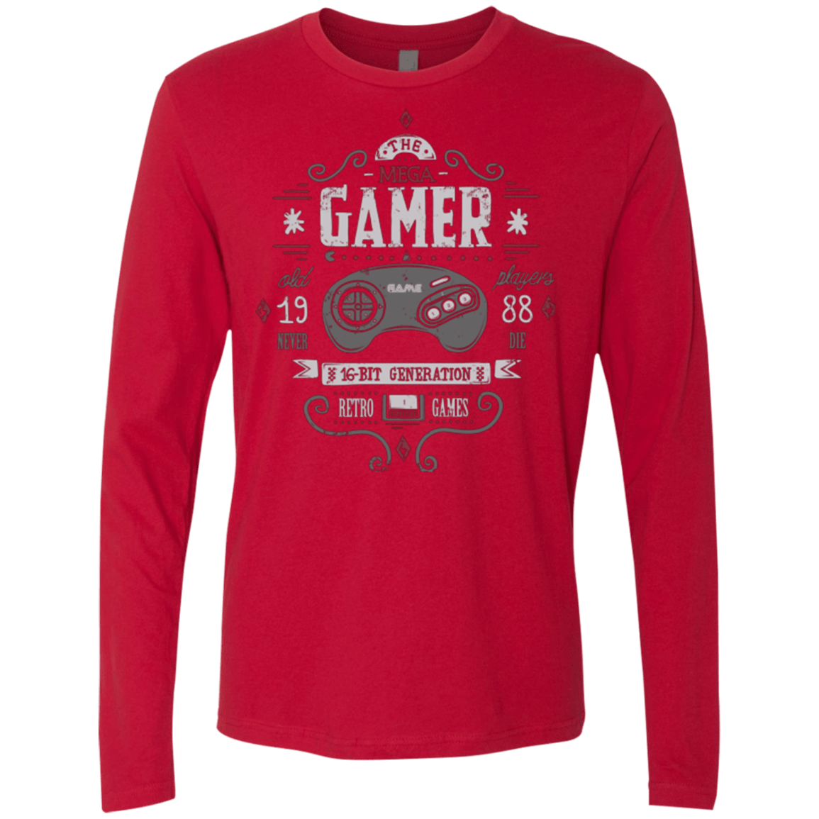 T-Shirts Red / Small Mega Gamer Men's Premium Long Sleeve
