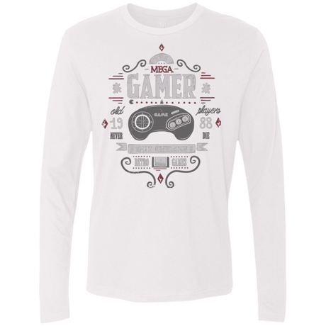 T-Shirts White / Small Mega Gamer Men's Premium Long Sleeve